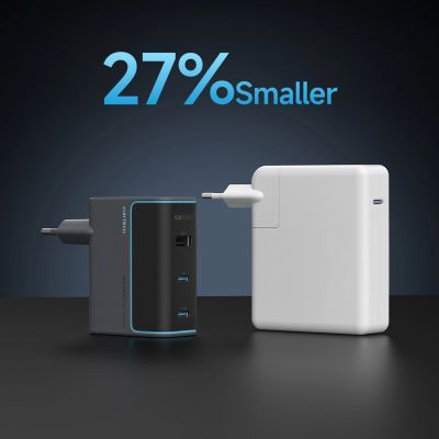 4. Ładowarka sieciowa Cuktech CUKAD1003EUG GaN 100W 2 x USB-C 1 x USB-A z kablem USB-C -szara