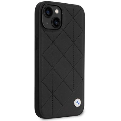 4. Etui BMW Leather Quilted na iPhone 14 - czarne