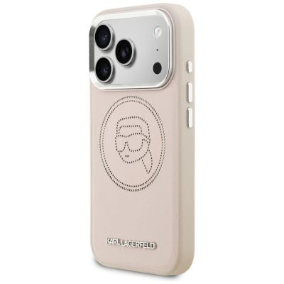2. Etui Karl Lagerfeld K Head Point Logo MagSafe na iPhone 17 Pro - różowe
