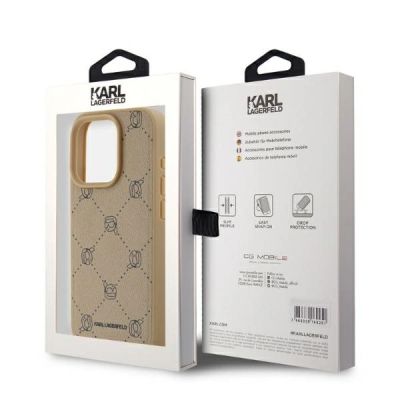 5. Etui Karl Lagerfeld Magsafe Karl Head na iPhone 15 Pro Max - beżowe