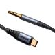 4. Kabel Joyroom Audio Transfer Series SY-A07 mini jack 3,5 mm / USB-C 1,2m - czarny