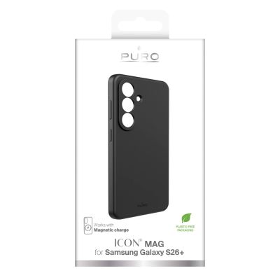2. Etui ochronne Puro ICON MAG na Samsung Galaxy S26 Plus silikonowe kompatybilne z MagSafe - czarne