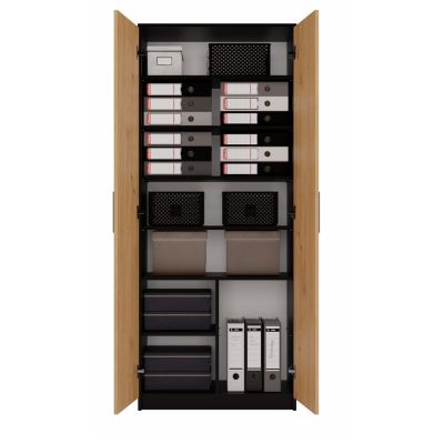 5. REGAŁ ZAMKNIĘTY OLIV 2D ANTRACYT/ARTISAN KOMPLET