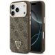 Etui Guess 4G Triangle Logo MagSafe na iPhone 17 Pro / 18 Pro - brązowe