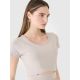 3. T-shirt crop top gładki damski 4F 4FRSS25TTSHF2695-83S