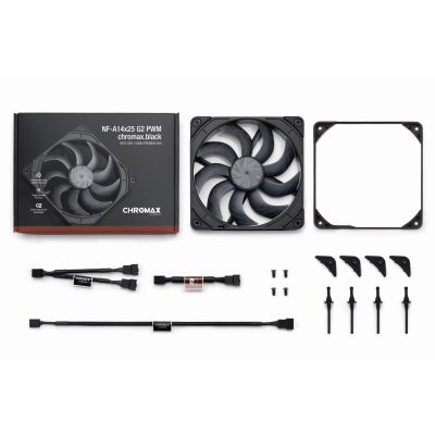 14. Wentylator NOCTUA 140mm NF-A14x25 G2 PWM chromax black