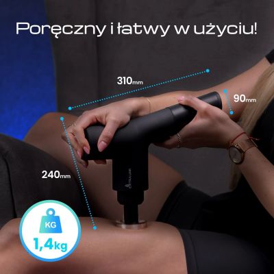 8. Extralink Massage Gymgun Fit 2.0 Pro | Pistolet do masażu | 7 głowic, 6 trybów