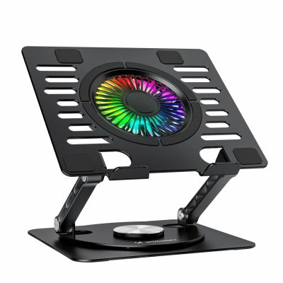 3. Podstawka Wozinsky WDCX-X16-AS CoolBase RGB chłodząca z obrotem 360° pod laptopa i tablet - czarna