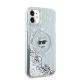 4. Etui Karl Lagerfeld Liquid Glitter Choupette Head MagSafe na iPhone 11 / Xr - przezroczyste