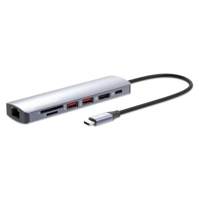 11. Manhattan 153966 stacja dokująca Przewodowa USB 3.2 Gen 2 (3.1 Gen 2) Type-C Srebrny