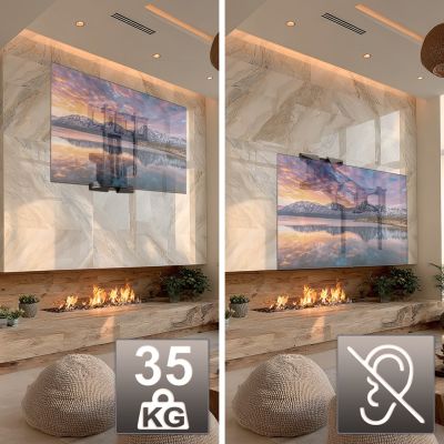 15. MACLEAN UCHWYT DO TV ELEKTRYCZNY NAD KOMINEK 37"-70" 35KG Z PILOTEM MC-891