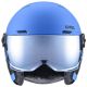 4. Kask narciarski dziecięcy UVEX Rocket jr. Visor blue matt