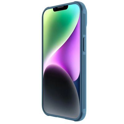 2. Nillkin CamShield Pro Magnetic Case etui iPhone 14 Plus pokrowiec osłona na aparat kamerę niebieski (z MagSafe)