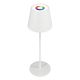 RealPower LED-RGB Tischlampe dimmbar mit Akku,weiss