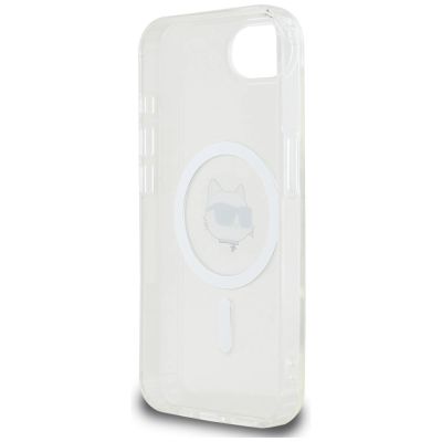 7. Etui Karl Lagerfeld IML Metal Choupette Head MagSafe na iPhone 16e - białe
