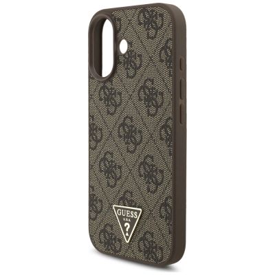 6. Etui Guess 4G Strap Triangle Logo MagSafe na iPhone 17 - brązowe