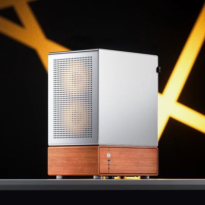 12. Obudowa PC Jonsbo T7, Midi-Tower, mATX, Szkło Hartowane - srebrne