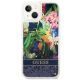3. Etui Guess Flower Liquid Glitter na iPhone 14 Plus - niebieskie