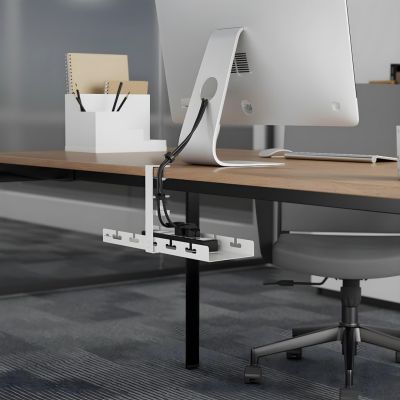 7. MACLEAN ORGANIZER PODBIURKOWY NA KABLE, MAX. OBCIĄŻENIE 5KG, BIAŁY MC-105 W