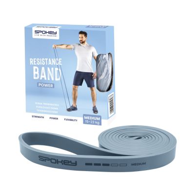 4. Guma Fitness Spokey Power medium niebieska 941958