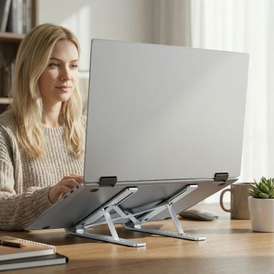 13. Podstawka Wozinsky WDCX-X8S składana regulowana pod laptopa - srebrna