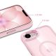 4. Etui Tech-Protect Magmat MagSafe na iPhone 16e / 17e - przezroczysto-różowe