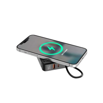 4. GEMBIRD POWERBANK 10000 MAH, SZYBKIE ŁADOWANIE 20 W, ŁADOWANIE BEZPRZEWODOWE CZARNY