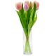 16. BUKIET 7 TULIPANÓW RÓŻOWYCH 31CM JAK ŻYWYCH DEKORACJA WIOSENNA