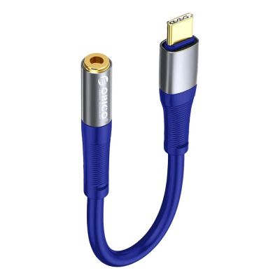 2. Kabel audio Orico AXC-02 USB-C do jack 3.5 mm 20 cm - niebieski