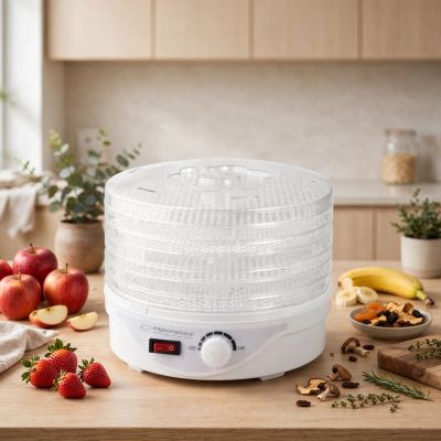 13. Suszarka do grzybów, warzyw i owoców Esperanza DÉLICATESSE EKD003 (250W; kolor biały)