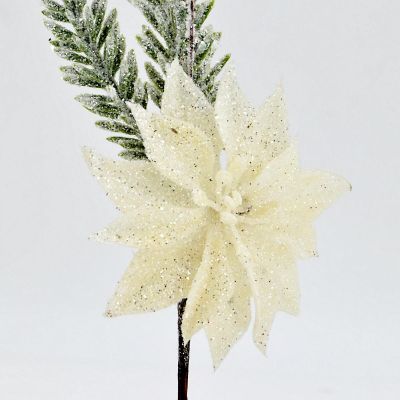 3. GAŁĄZKA DEKORACYJNA 23CM SREBRNA