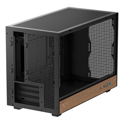 7. DeepCool CH260 WOOD Micro Tower Czarny, Drewno