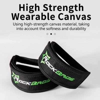 6. Paski do pedałów rowerowych Rockbros GZT1001BK 2 szt. - czarne