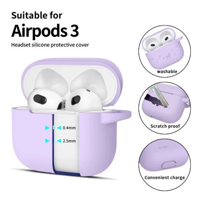 2. Etui Tech-Protect Silicone Hook na Apple AirPods 3 - fioletowe