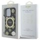7. Etui Guess IML Peony On 4G Background MagSafe na iPhone 16 Pro - czarne