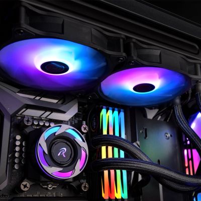 3. RAIJINTEK EOS 12 RBW ADD Płyta główna, Procesor Wentylator 12 cm Czarny, Biały 2 szt.