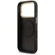 7. Etui Guess Grained Strass Logo MagSafe na iPhone 17 Pro - czarne