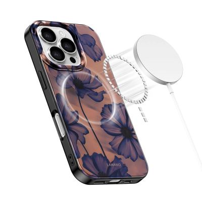 5. Etui Tech-Protect Lamano MagSafe na iPhone 16 Pro Max - brązowo-fioletowe