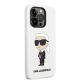 4. Etui Karl Lagerfeld Silicone Ikonik na iPhone 14 Pro - białe