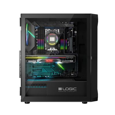12. LOGIC OBUDOWA LOGIC PORTOS ARGB MIDI USB 3.0 BLACK