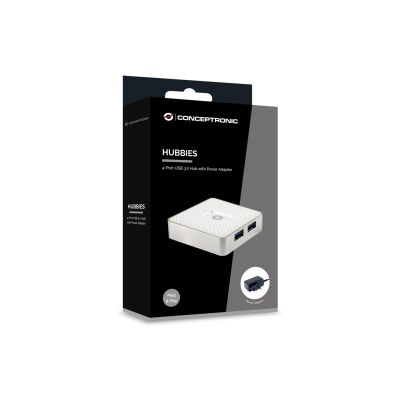 3. Conceptronic HUBBIES03W huby i koncentratory USB 3.2 Gen 1 (3.1 Gen 1) Micro-B 5000 Mbit/s Biały