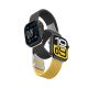 Zestaw 2 pasków AMAZINGTHING Blend Band do Apple Watch 45 / 46 / 49 mm - żółto-czarny / czarny
