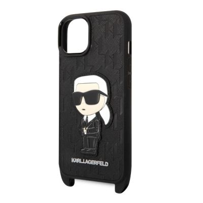 5. Etui Karl Lagerfeld Monogram Ikonik Patch na iPhone 14 - czarne
