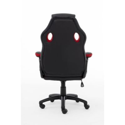 5. Raptor Gaming 437764 fotel do gry Fotel dla gracza Obite siedzisko Czarny, Czerwony