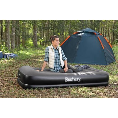 11. Bestway 671BT dmuchany materac Pojedynczy materac Czarny, Szary Unisex