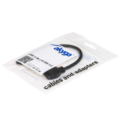 2. Kabel Akyga AK-CA-28 (IDC 10 pin F - IDE 20-pin M; 0,20m; kolor czarny)
