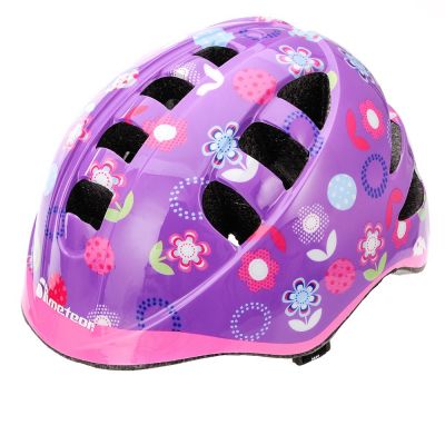Kask rowerowy Meteor flower MA-2 Junior fioletowy