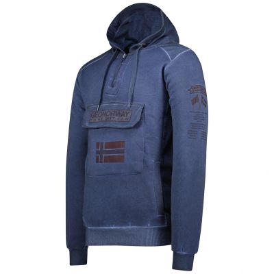 3. Bluza Geographical Norway Gymclass EO Tiedye Badge M WU8270H-GNO-NAVY