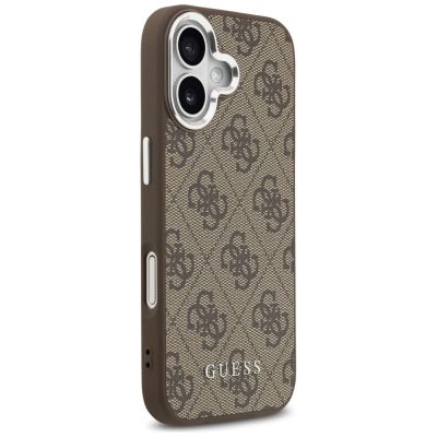 4. Etui Guess 4G Classic Logo MagSafe na iPhone 17 - brązowe