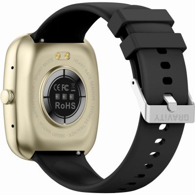 8. Smartwatch Damski GRAVITY GT18-7 Beżowy Pasek Silikonowy + Czarny Pasek
